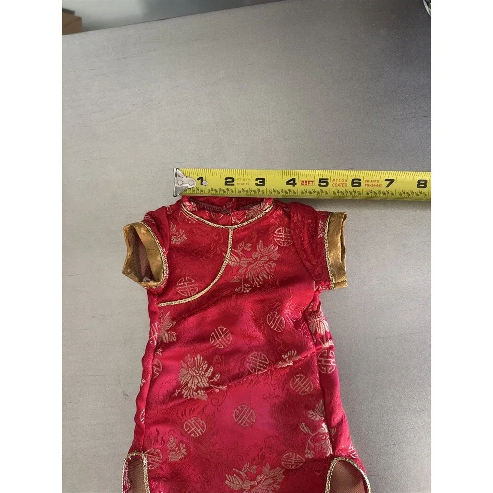 Girls Doll Dress Vintage American Girl Doll Lunar New Year Red Dress
